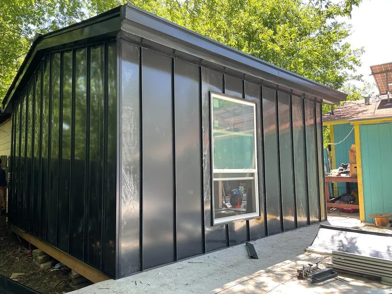 Black standing seam metal wall panels for Metal Roof Installation in New Sewickley